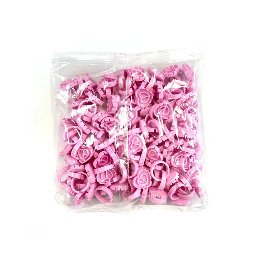 Heart Shape Glue Rings (100pcs)