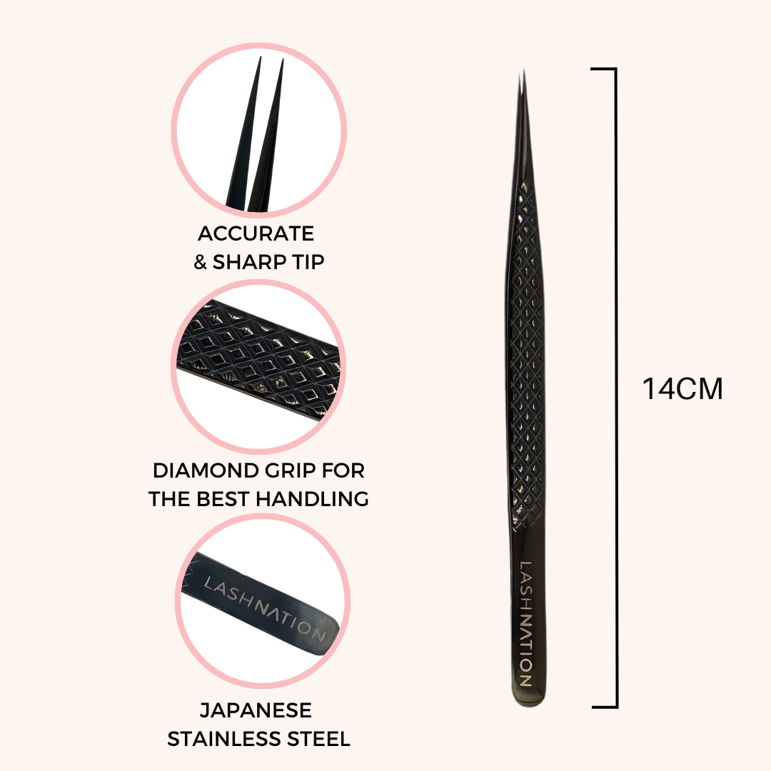 Straight Tweezers - Black Plasma Edition