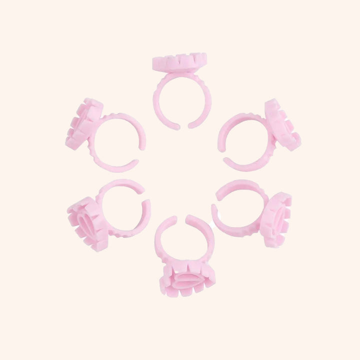 Heart Shape Glue Rings (100pcs)